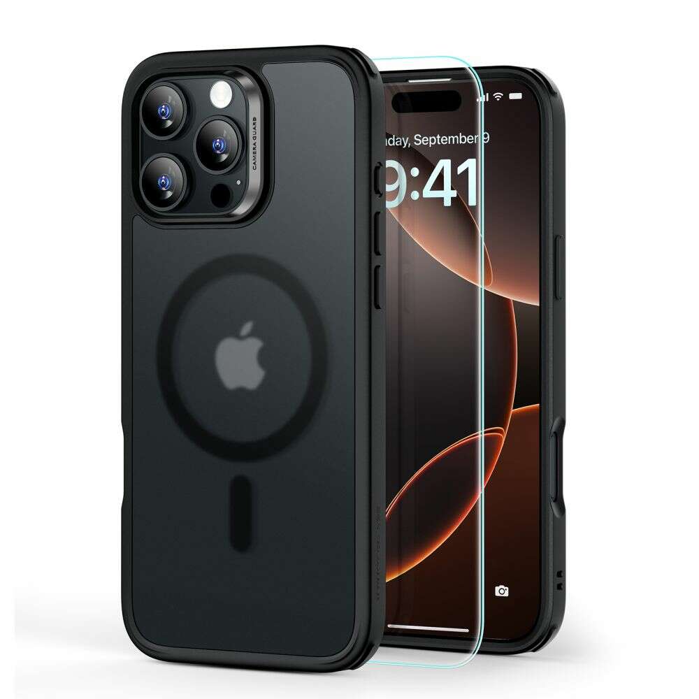 ESR Θήκη Classic Hybrid Halolock Magsafe & Tempered Glass για iPhone 16 Pro Max (FROSTED BLACK)