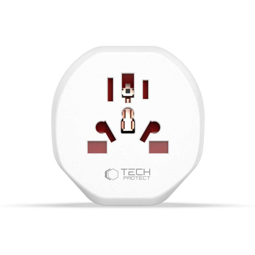 Tech-Protect WL-09 Universal Αντάπτορας ταξιδιού από EU (Λευκό)