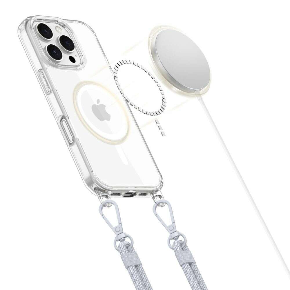 Tech-Protect Flexair Chain MagSafe θήκη για Apple iPhone 16 Pro GREY & PINK (Διάφανο)