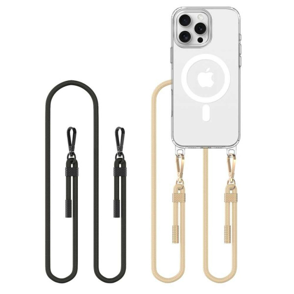 Tech-Protect Flexair Chain MagSafe θήκη για Apple iPhone 16 Pro Max  BLACK & TAUPE (Διάφανο)