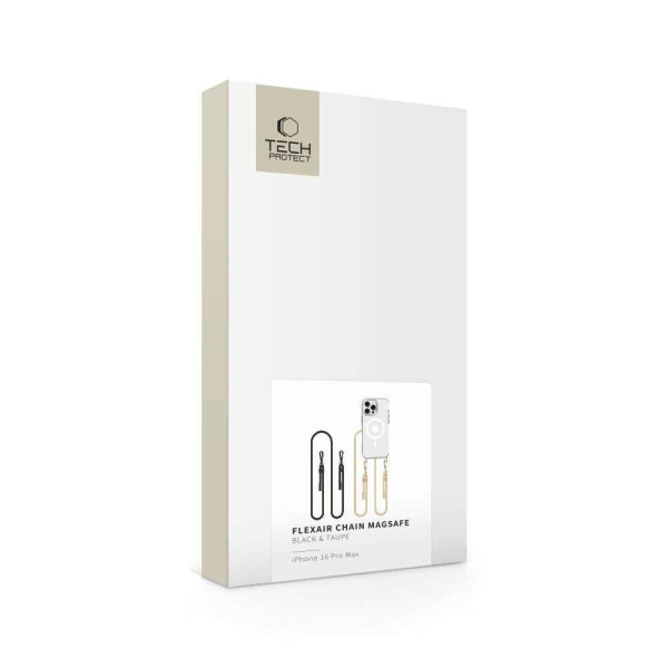 Tech-Protect Flexair Chain MagSafe θήκη για Apple iPhone 16 Pro Max  BLACK & TAUPE (Διάφανο)