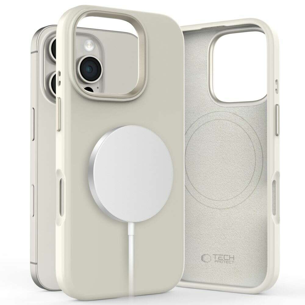 Tech-Protect Silicone Pure Magsafe θήκη για Apple iPhone 16 Pro Max (Cosmic Latte)