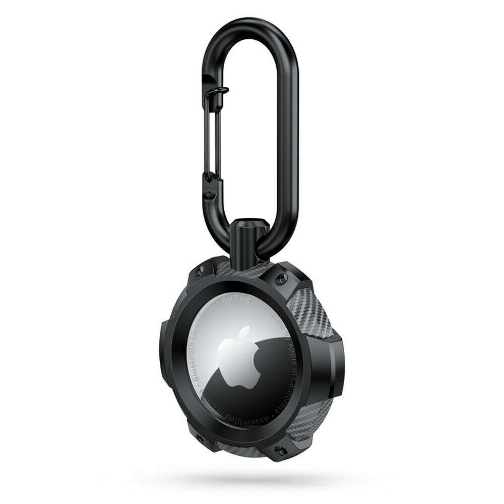 Tech-Protect Tpucarbon Θήκη για Apple AirTag (Μαύρο)