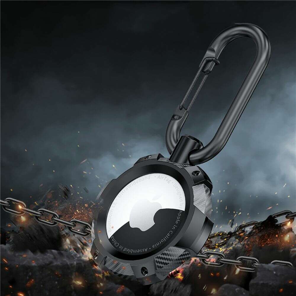 Tech-Protect Tpucarbon Θήκη για Apple AirTag (Μαύρο)
