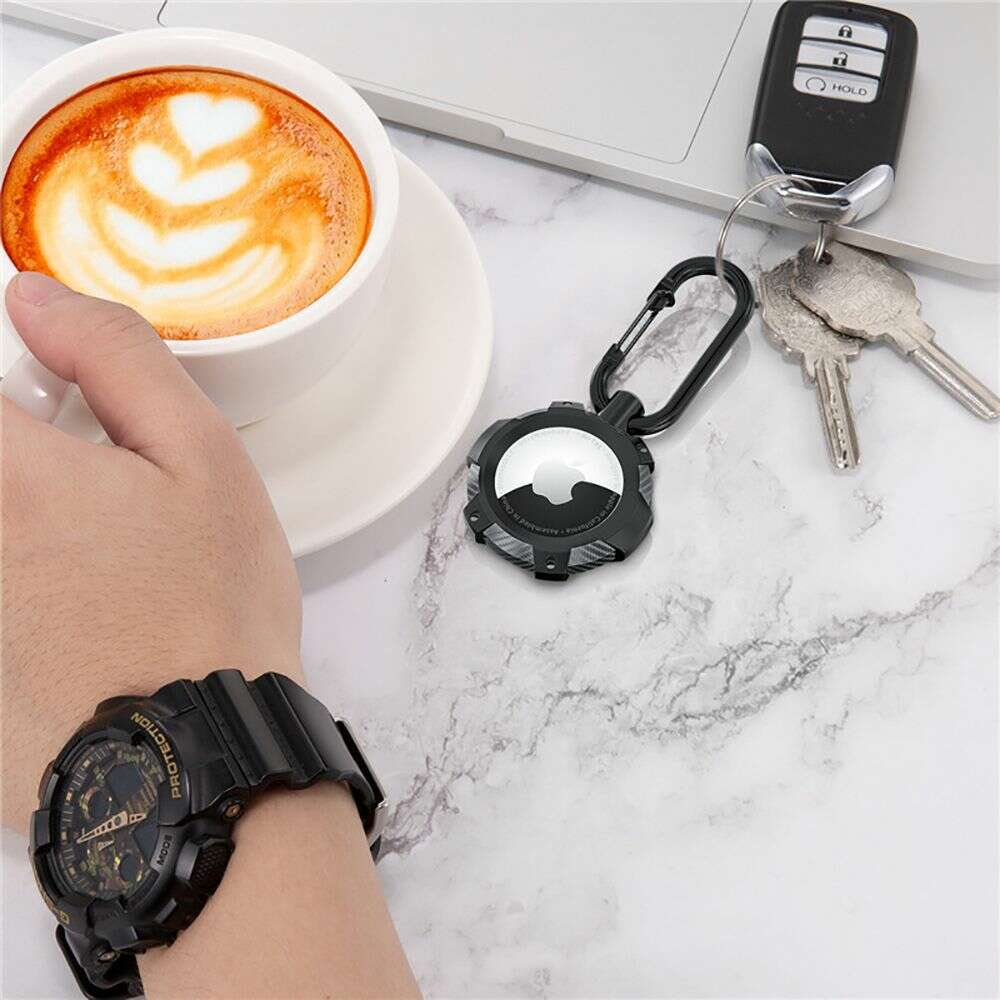 Tech-Protect Tpucarbon Θήκη για Apple AirTag (Μαύρο)