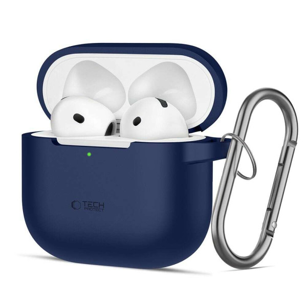 Tech-Protect Silicone Hook Θήκη για Apple AirPods 4 (Navy Blue)