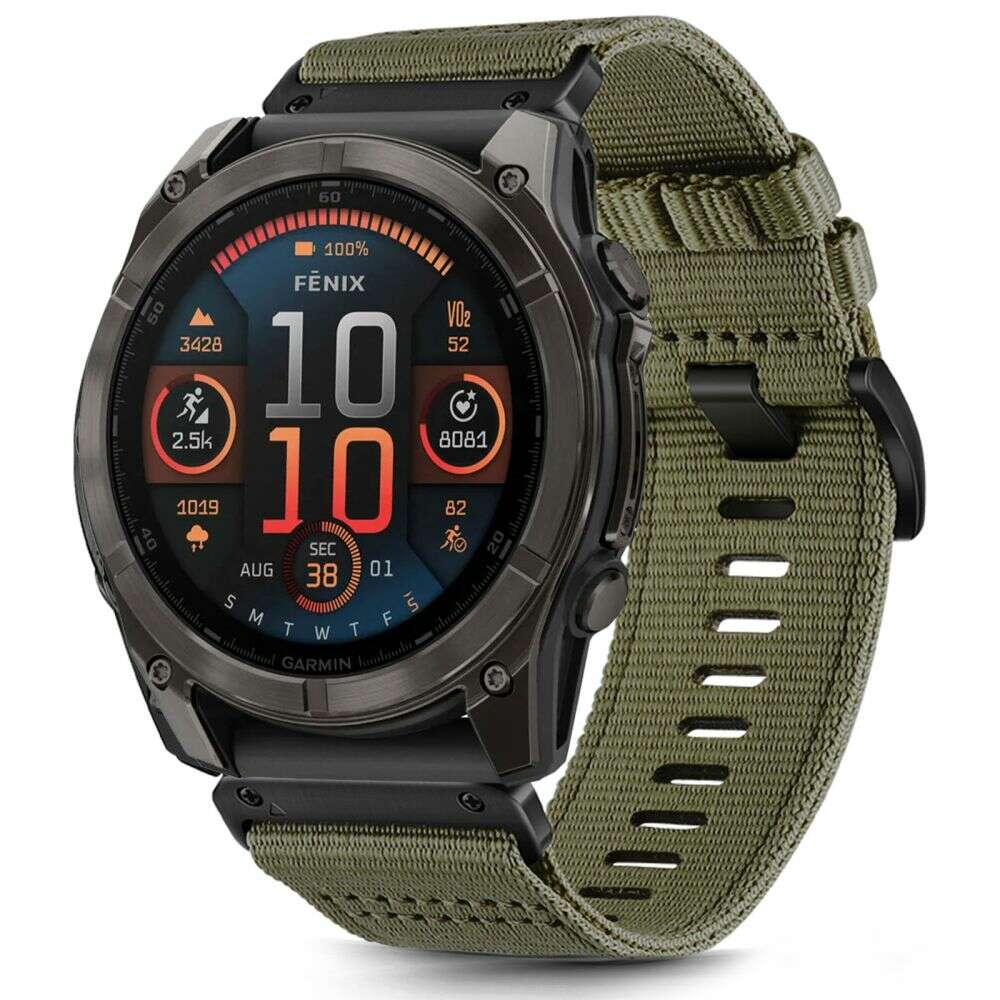 Tech-Protect Nylon Classic για Garmin Fenix 5 / 6 / 6 PRO / 7 / 8 (47mm) / E (OLIVE GREEN)