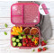 Lekkabox Mini Glamour Φαγητοδοχείο Tritan με 3 χωρίσματα (Pink)