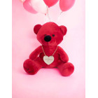Βελούδινος Αρκούδος Beary "Σ' αγαπώ" 23cm - Κόκκινο