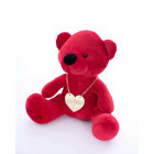 Βελούδινος Αρκούδος Beary "Σ' αγαπώ" 23cm - Κόκκινο
