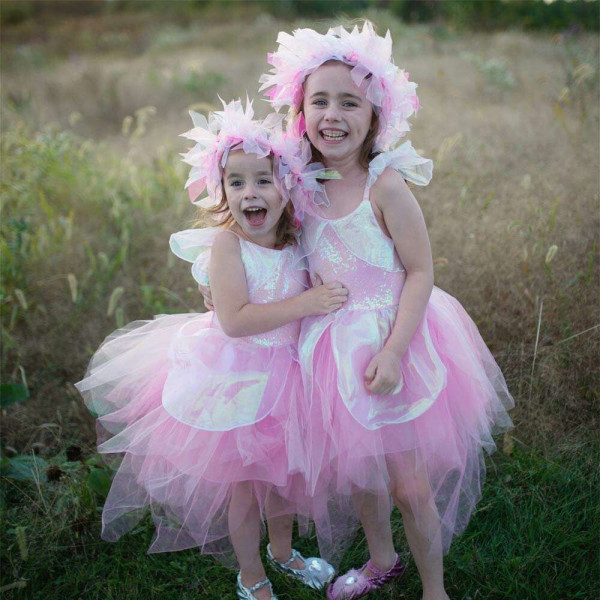 Great Pretenders Στολή Νεράιδα με Στεφανάκι Μαλλιών Ιριδίζον Ροζ Παγιέτες 4-6 Ετών