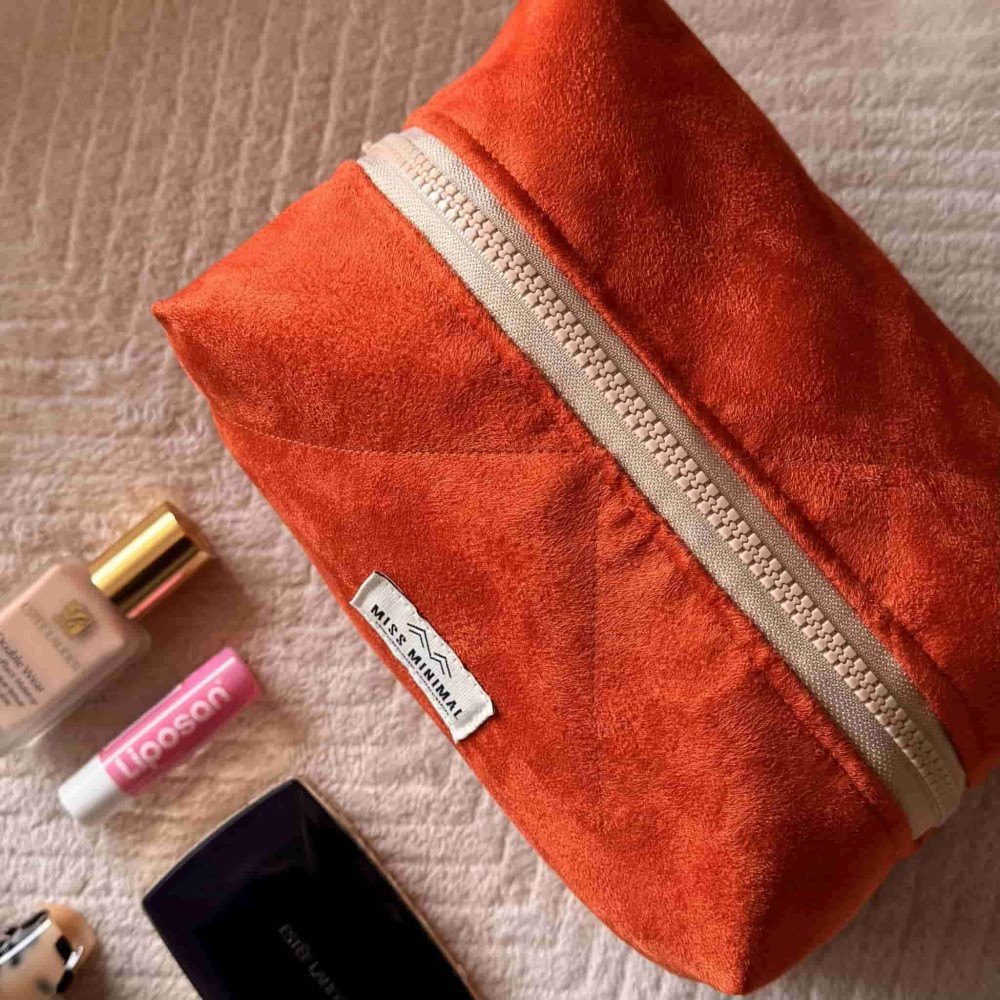 Miss Minimal Zipper Box Νεσεσέρ Terracotta (22 x 13 x 14 cm)