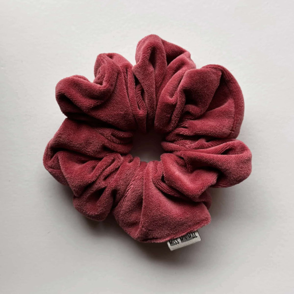 Miss Minimal Βελούδινο Schrunchie Rossa