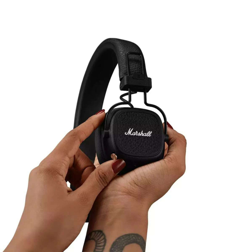 Marshall Major V Wireless on-ear headphones με 100+ ώρες playtime (Black)