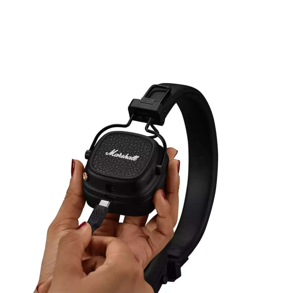 Marshall Major V Wireless on-ear headphones με 100+ ώρες playtime (Black)