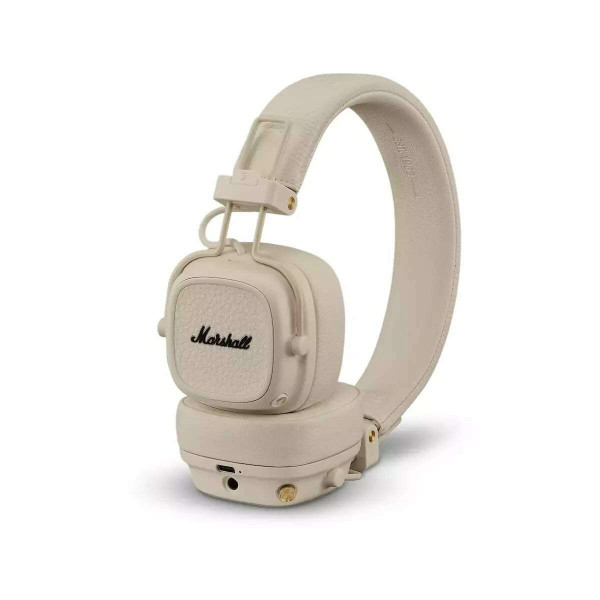 Marshall Major V Wireless on-ear headphones με 100+ ώρες playtime (Cream)