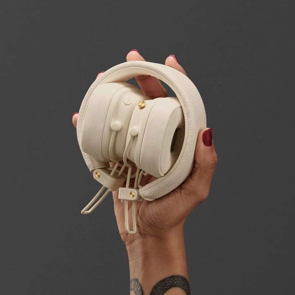Marshall Major V Wireless on-ear headphones με 100+ ώρες playtime (Cream)