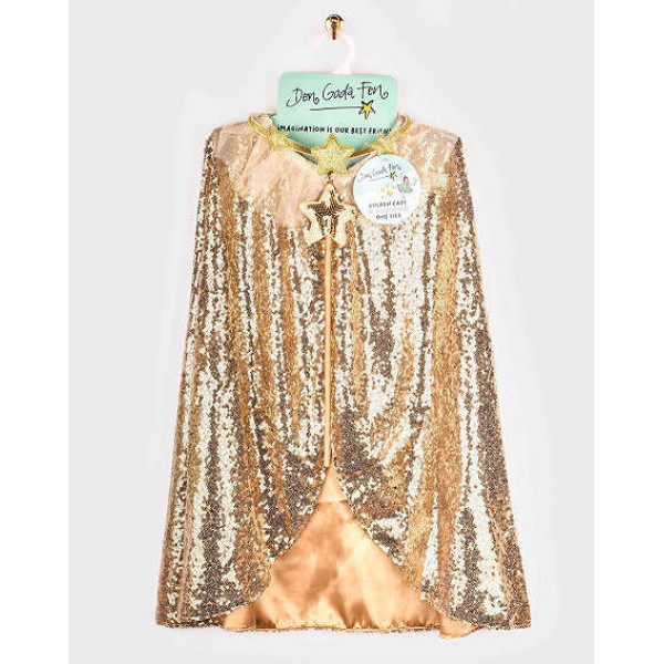 Den Goda Fen Κάπα με παγιέτες και ραβδί (Χρυσό)