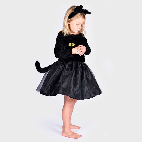 Den Goda Fen Στολή Μαύρη Γάτα με Στέκα Αυτάκια 2-4 Ετών