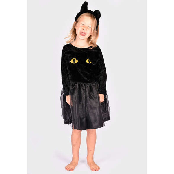 Den Goda Fen Στολή Μαύρη Γάτα με Στέκα Αυτάκια 2-4 Ετών