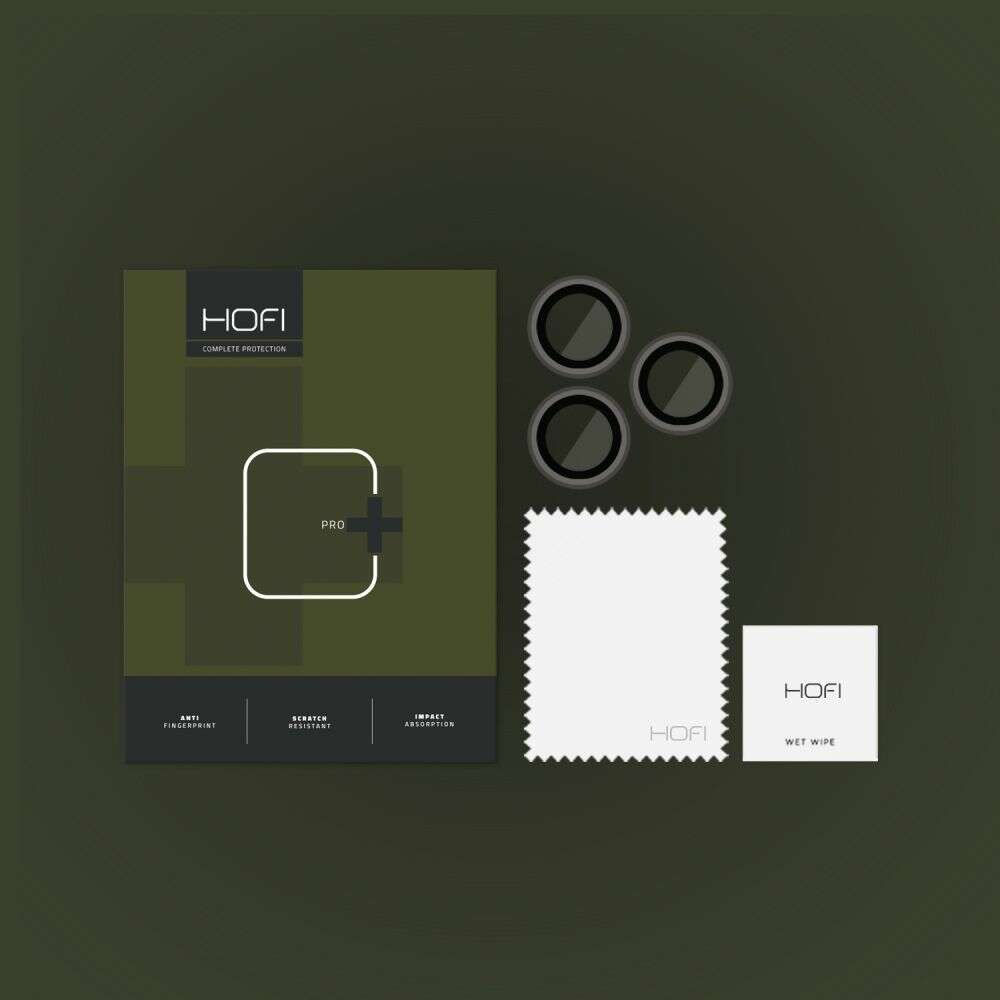 Hofi CAMRING PRO+ Camera Tempered Glass για Apple iPhone 14 Pro /14 Pro Max (Μαύρο)