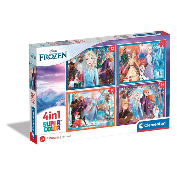 Clementoni Παιδικό Παζλ 4 in 1 Supercolor Disney Frozen II