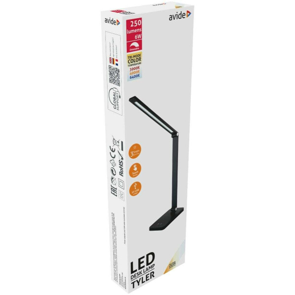 Avide LED Φωτιστικό Γραφείου Tyler 6W (Μαύρο)