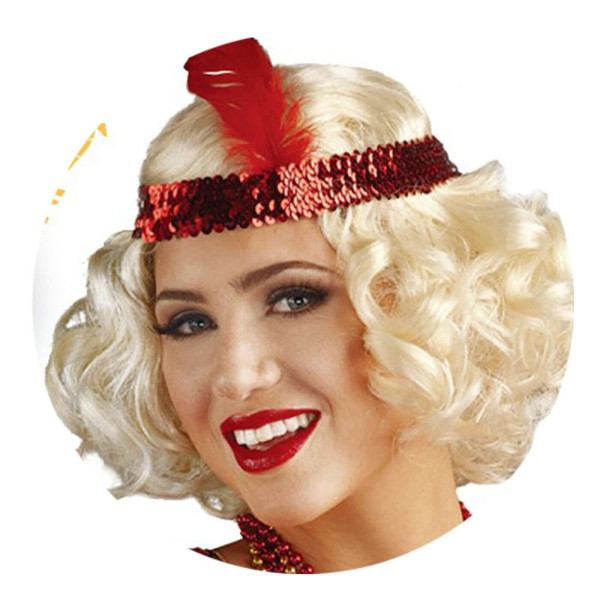 Αποκριάτικη Περούκα Καρέ Τσάρλεστον (Ξανθό)