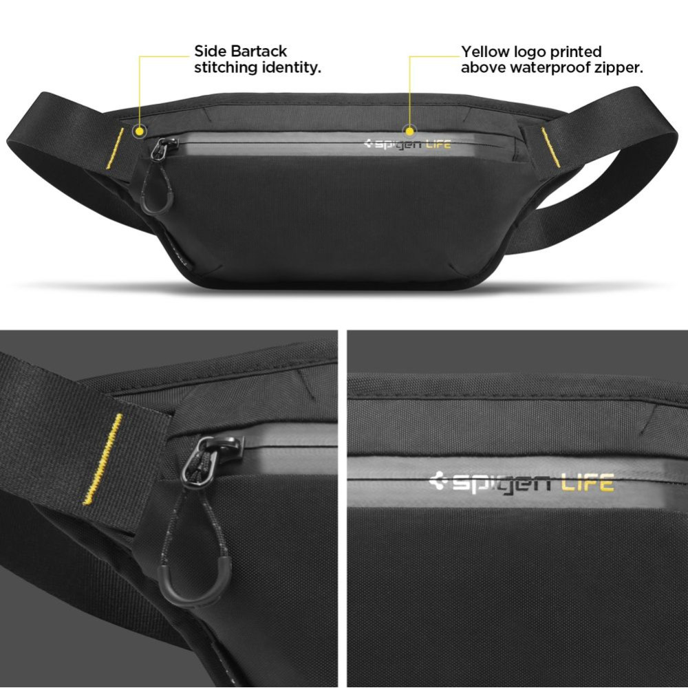 Spigen KD411 WAISTBAG Klasden Τσαντάκι Μέσης (Μαύρο)