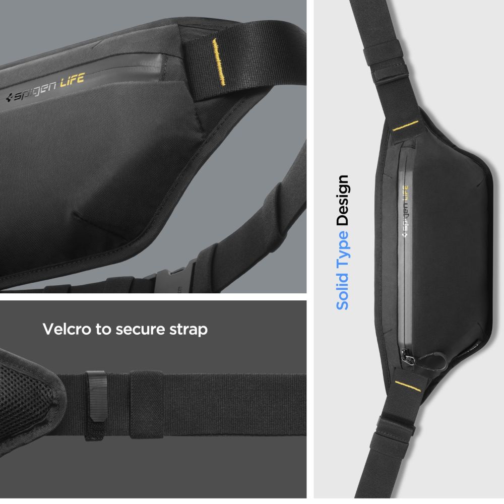 Spigen KD411 WAISTBAG Klasden Τσαντάκι Μέσης (Μαύρο)