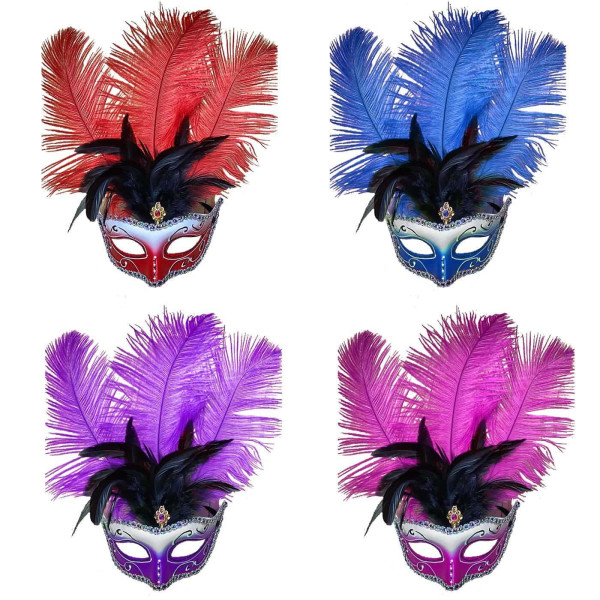 Μάσκα Ματιών Βενετσιάνικη με Φτερά 25cm