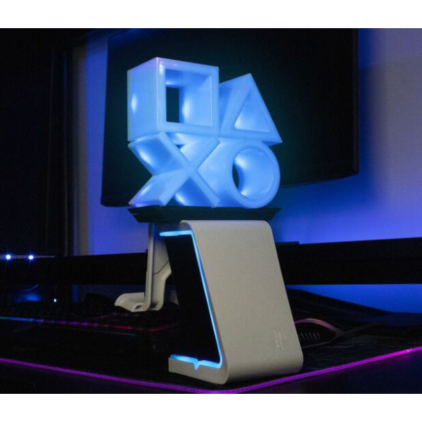 EXG Cable Guys: PlayStation EXG Ikon Led Neon Φωτιστικό & Βάση Controller / Smartphone (CGIKPS400452)