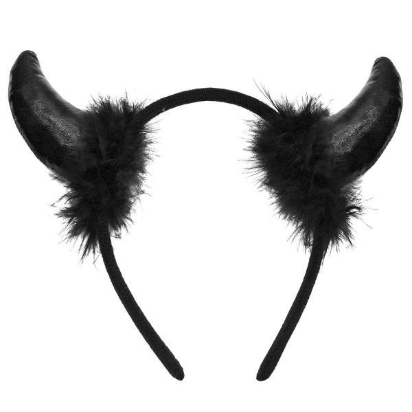 Στέκα Μαύρα Κέρατα με Γούνα (19 x 20 cm)