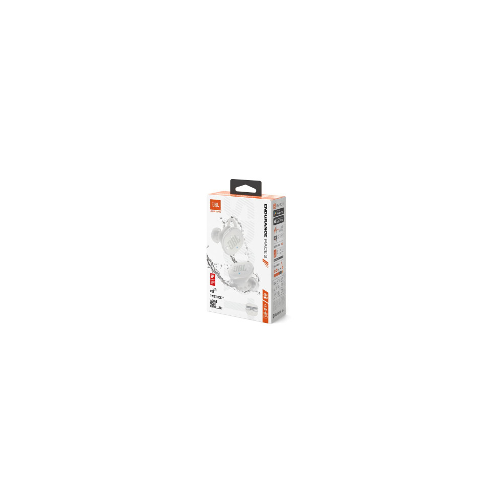 JBL Endurance Race 2, True Wireless In-Ear Sport Headphones, ANC, IP68 (Λευκό)