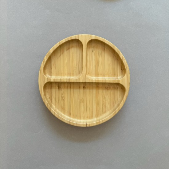 Nok Nok Οικολογικό Εκπαιδευτικό Πιάτο Bamboo με Αντιολισθητική Βάση (Moon)