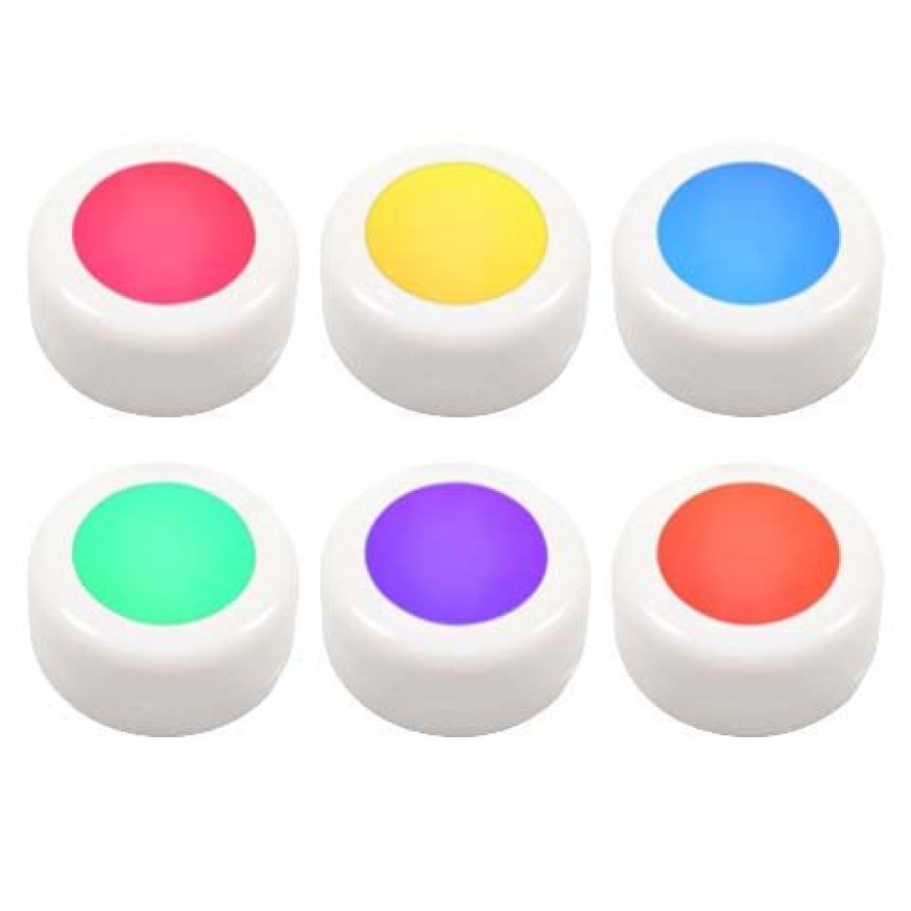 Entac Mini Φορητό Φωτάκι Νυκτός 0,45W RGB RC (6τμχ/σετ)