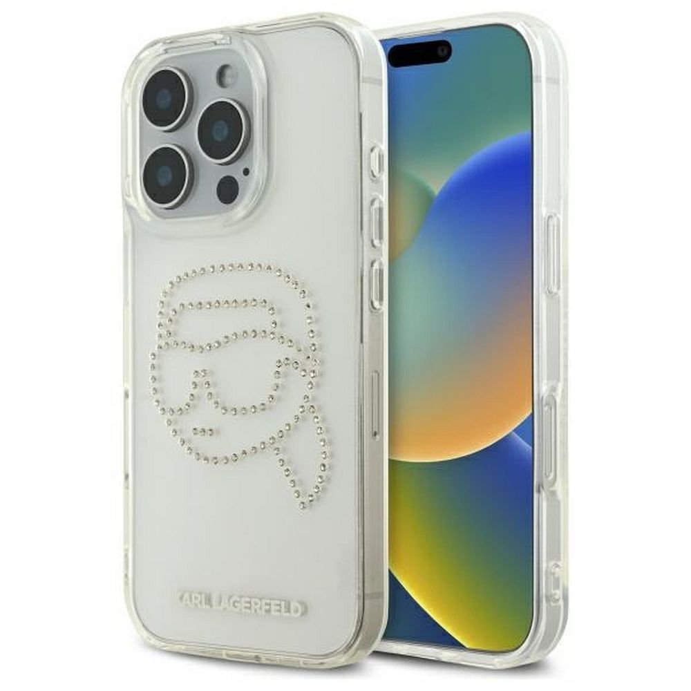 Karl Lagerfeld KLHCP16LHKHDCELT Θήκη Backcover για Apple iPhone 16 Pro (IML Rhinestones K Head) (Διάφανο)