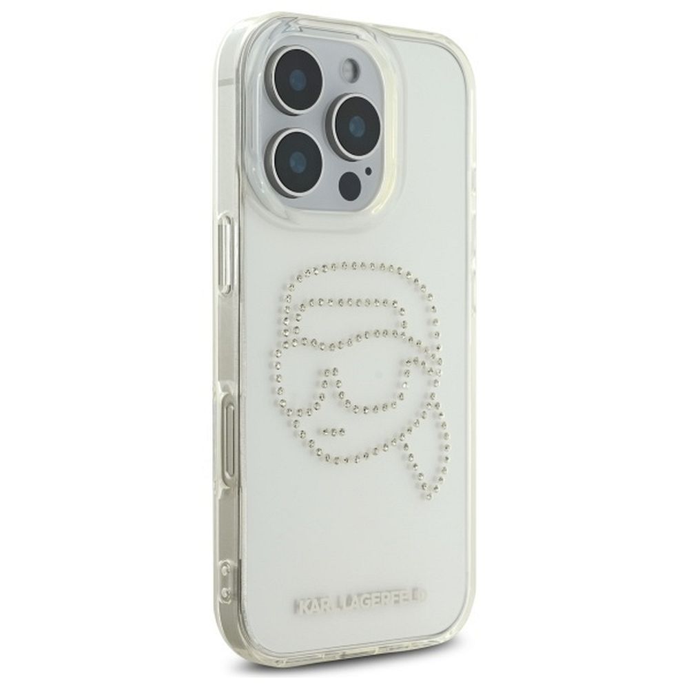Karl Lagerfeld KLHCP16LHKHDCELT Θήκη Backcover για Apple iPhone 16 Pro (IML Rhinestones K Head) (Διάφανο)