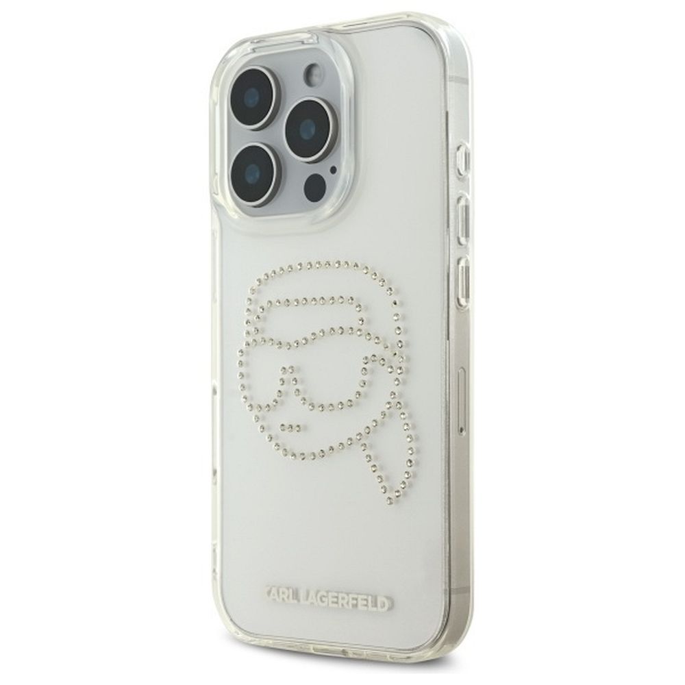 Karl Lagerfeld KLHCP16LHKHDCELT Θήκη Backcover για Apple iPhone 16 Pro (IML Rhinestones K Head) (Διάφανο)