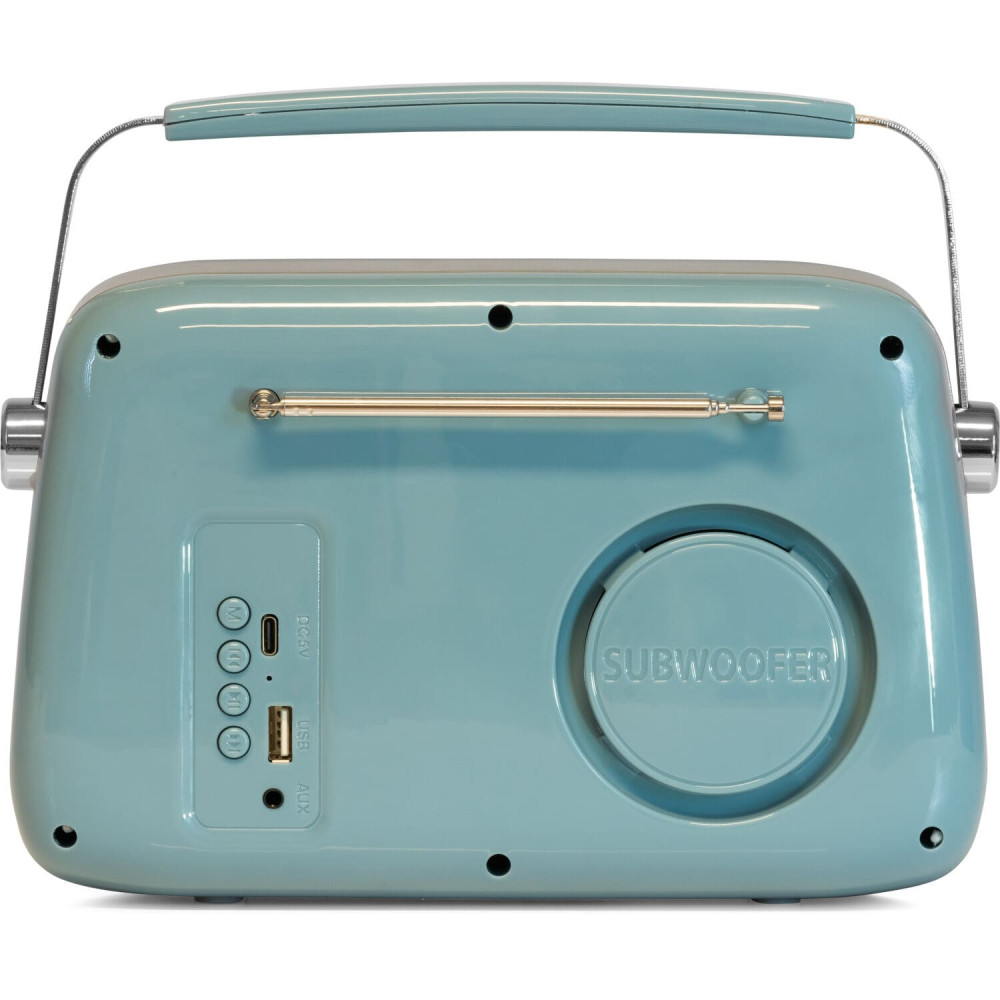 Φορητό ραδιόφωνο Retro με Bluetooth, USB & FM 30W - Madison Freesound VR40 (Μπλε)