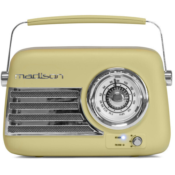 Φορητό ραδιόφωνο Retro με Bluetooth, USB & FM 30W - Madison Freesound VR40 (Πράσινο)