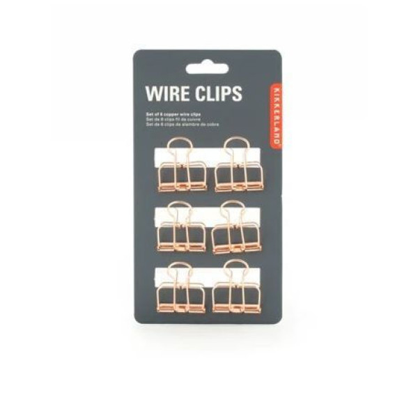 Kikkerland Σετ 6 Κλιπ (Χρυσό)