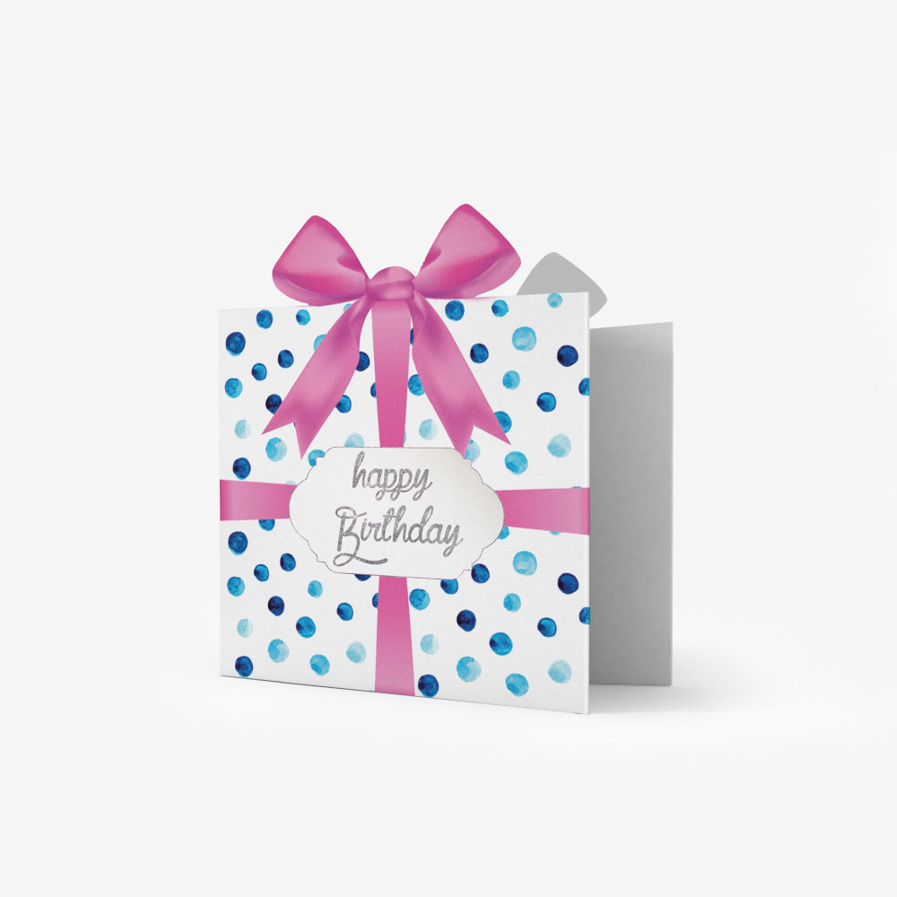Legami Mini Ευχετήρια Κάρτα Happy Birthday Present (7 x 7 cm)