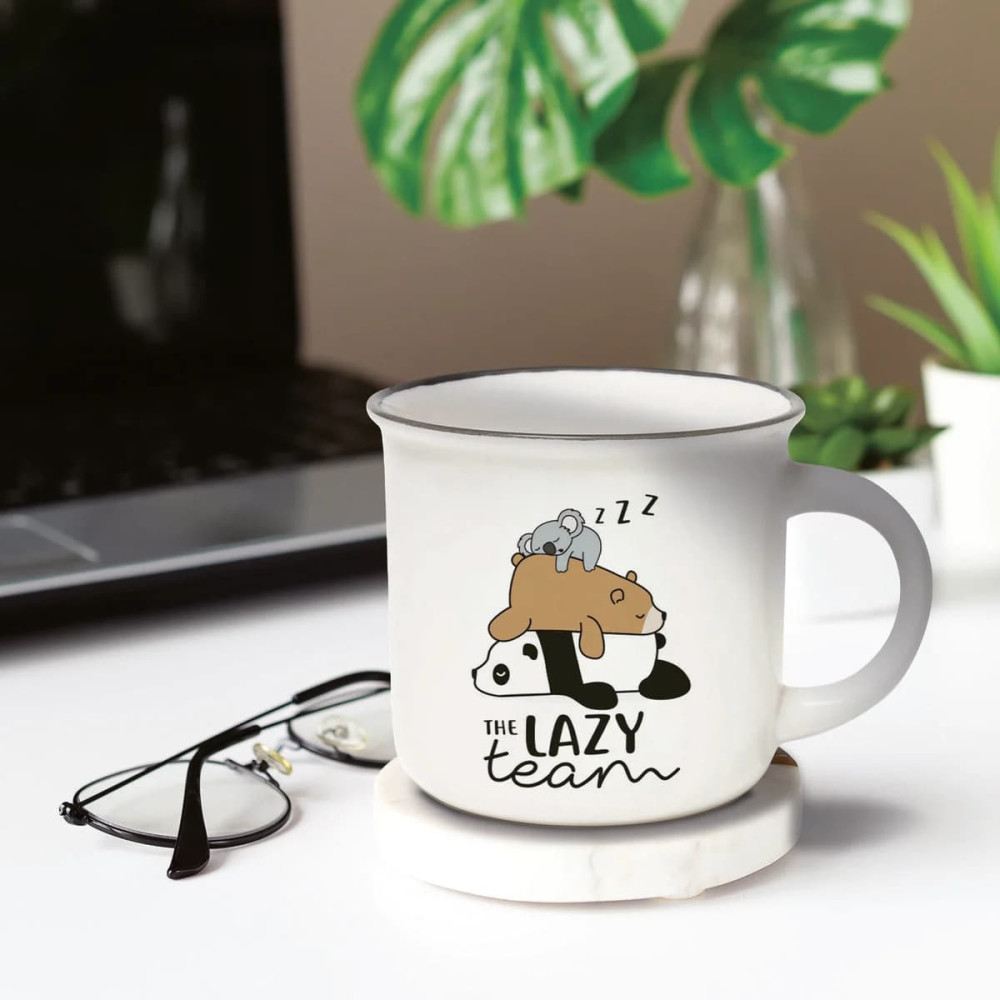 Legami Κούπα  "Lazy Team" Porcelain Mug - Cup-Puccino 350 ml (Λευκό)