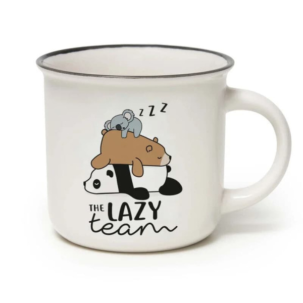 Legami Κούπα  "Lazy Team" Porcelain Mug - Cup-Puccino 350 ml (Λευκό)