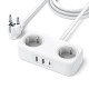 Ugreen CD280/50683 Πολύπριζο 2 Θέσεων με 2 USB-A, 1 USB-C και Καλώδιο 1.8m, 30W, PD (Λευκό)