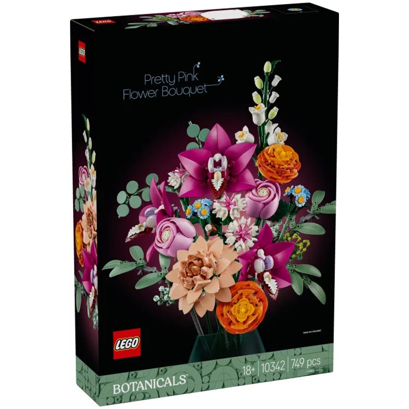 LEGO Botanical Pretty Pink Flower Bouquet (10342)