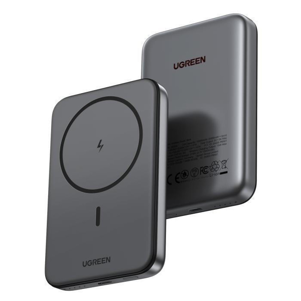 Ugreen PB561/25919 Power Bank Magnetic Wireless 10000mAh 20W  Qi PDx1 (Μαύρο)