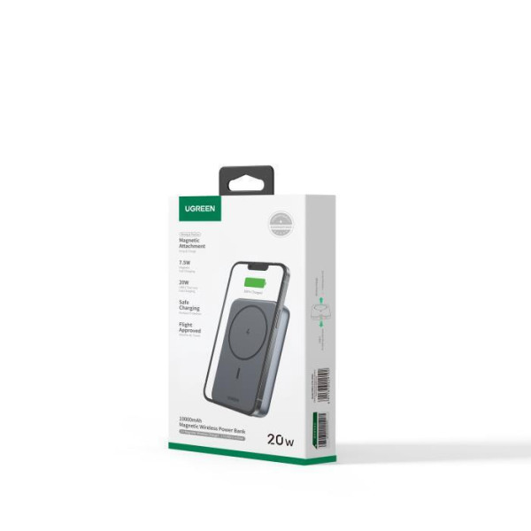 Ugreen PB561/25919 Power Bank Magnetic Wireless 10000mAh 20W  Qi PDx1 (Μαύρο)