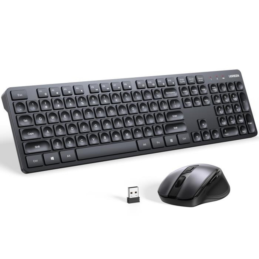 UGreen MK006/15659 Ασύρματο Σετ Πληκτρολόγιο & Ποντίκι (Μαύρο)
